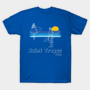 Saint Tropez Surfing Beach Surf Guy Girl T-Shirt